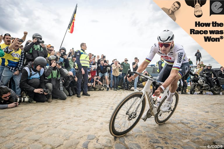 Mathieu van der Poel at Paris-Roubaix.